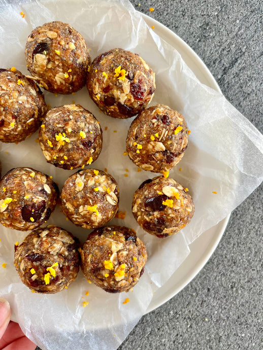 ALMOND, ORANGE & CRANBERRY BALLS