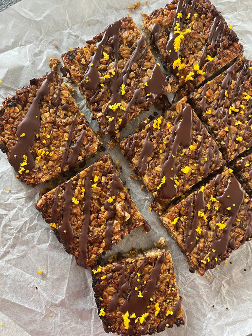 CHOCOLATE ORANGE OAT BARS